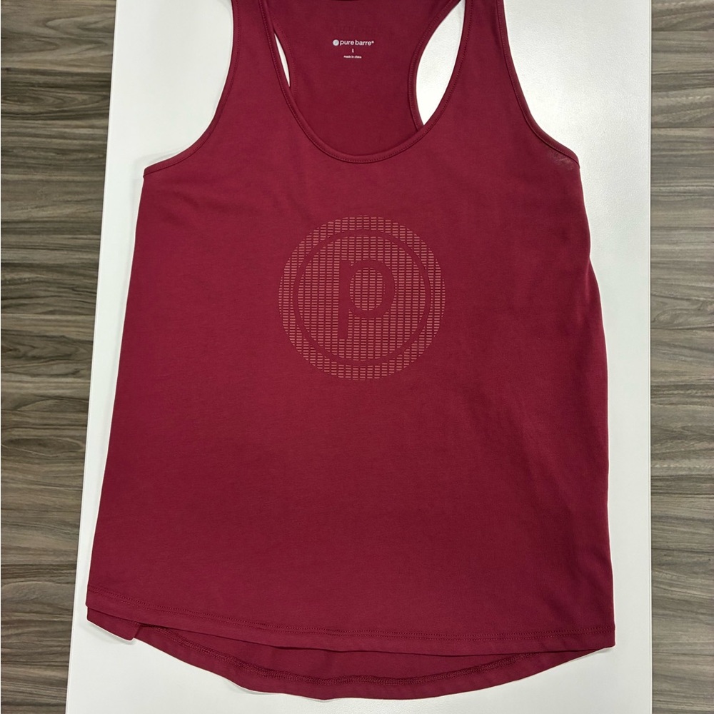 Pure Barre Bordeaux Racerback Tank Tag